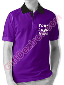 Designer Purple Berry and Black Color Company Logo T Shirts